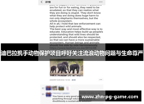 迪巴拉携手动物保护项目呼吁关注流浪动物问题与生命尊严